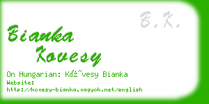 bianka kovesy business card